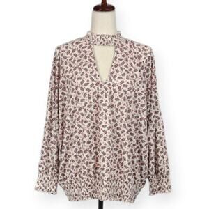 Torrid Textured Jersey Choker Neck Smocked Bottom Top Plus Size 2X New